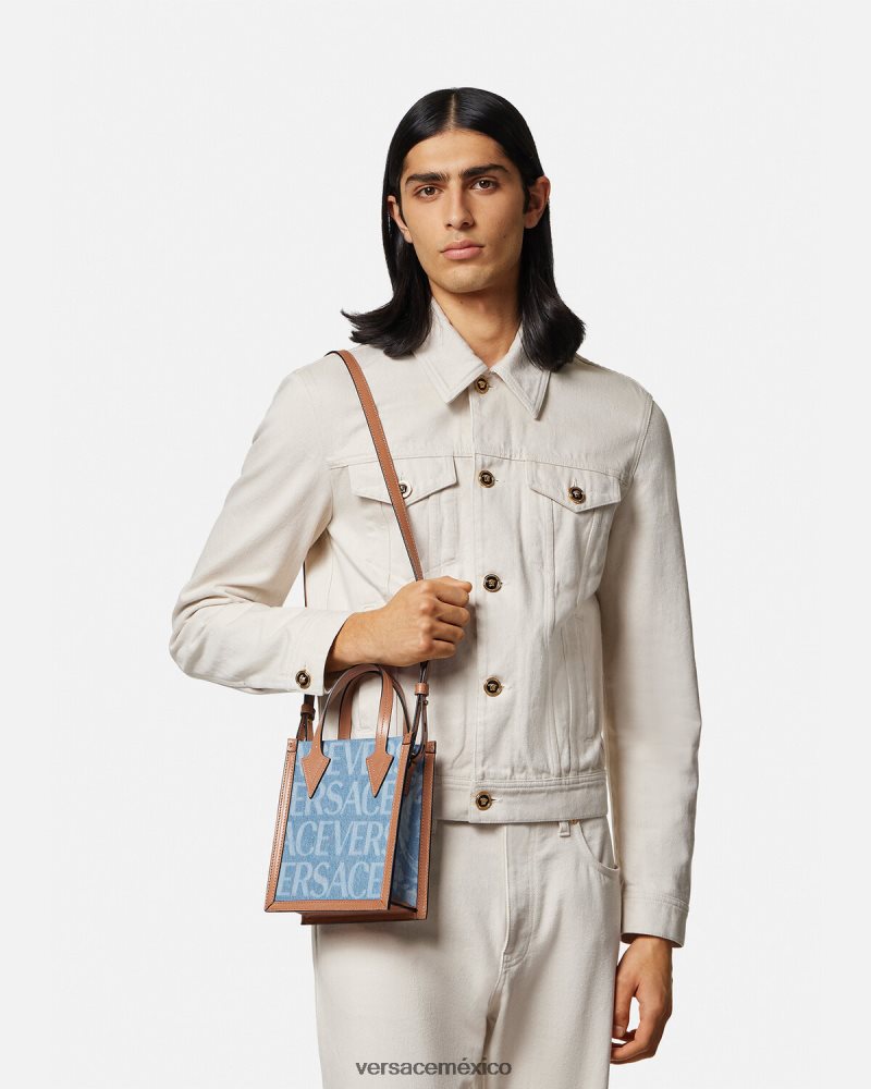 Versace bolso bandolera integral azul bolsas hombres 84626J1495
