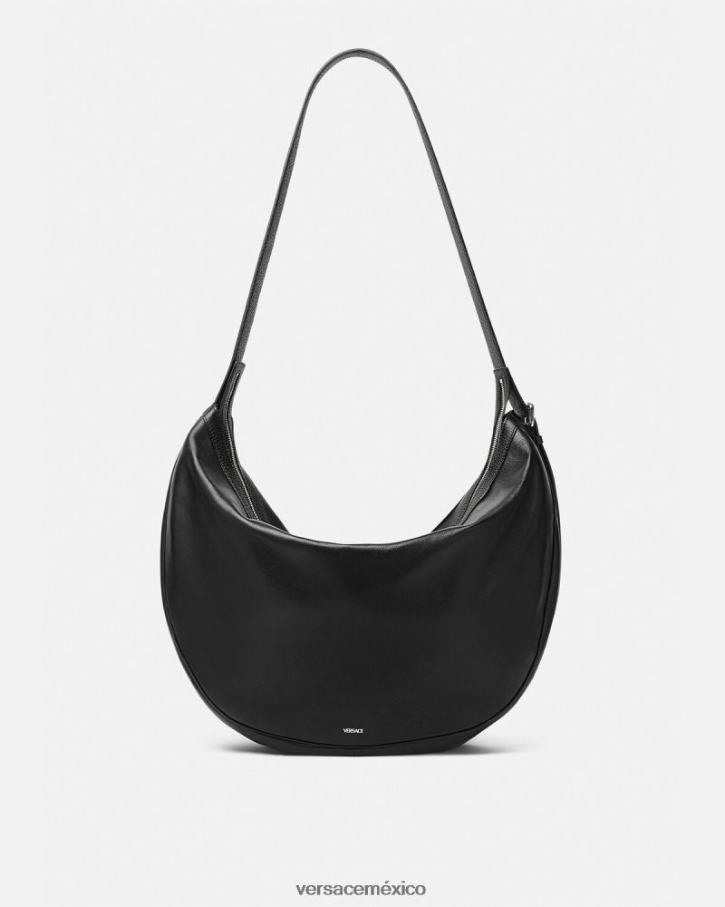 Versace bolso hobo grande repetido negro bolsas hombres 84626J1500