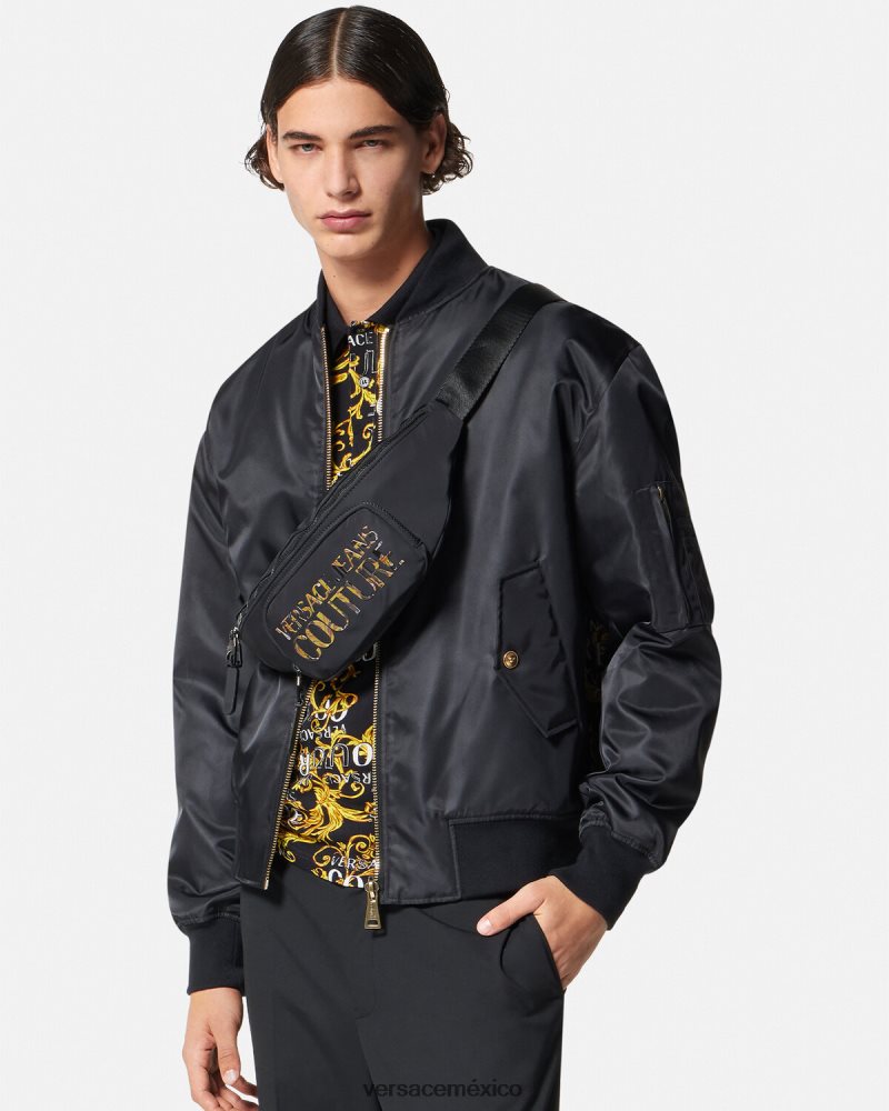 Versace riñonera con logo multicolor bolsas hombres 84626J2493