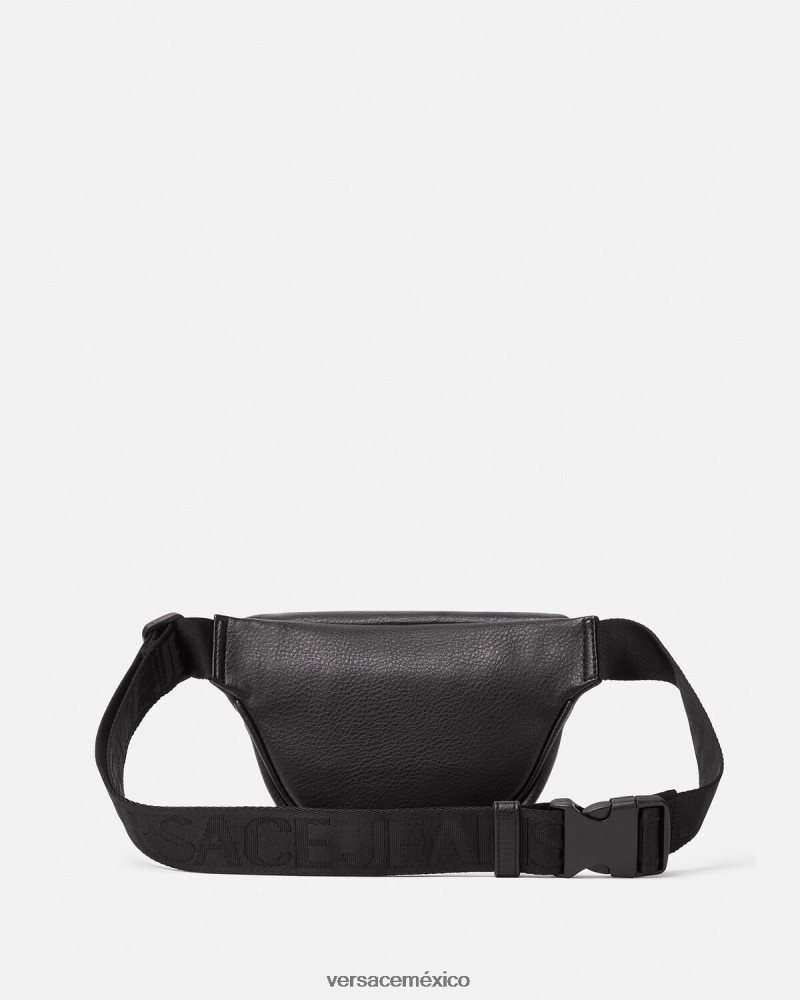 Versace riñonera con logo negro bolsas hombres 84626J2471