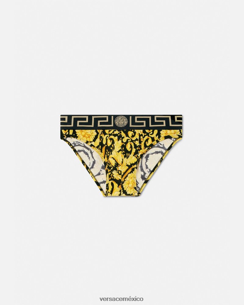 Versace calzoncillos barrocos negro ropa interior y ropa de playa hombres 84626J1769