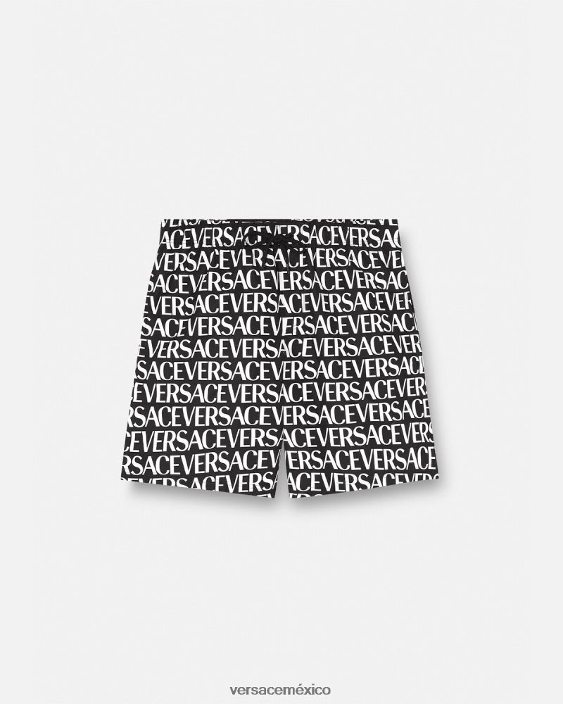Versace bañadores integrales negro y estampado ropa interior y ropa de playa hombres 84626J1803
