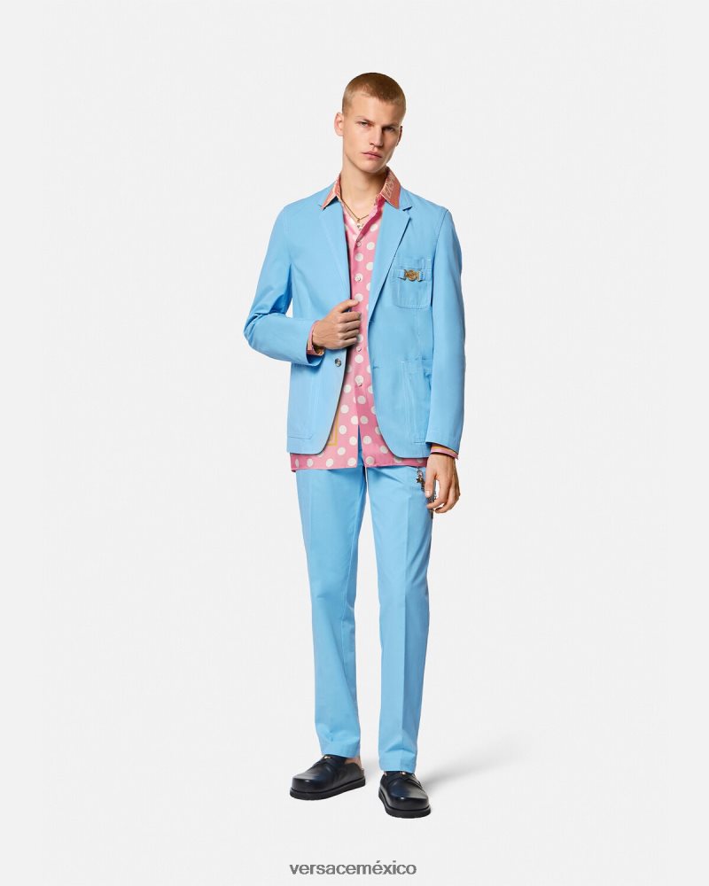 Versace camisa de seda entera imprimir ropa hombres 84626J1286
