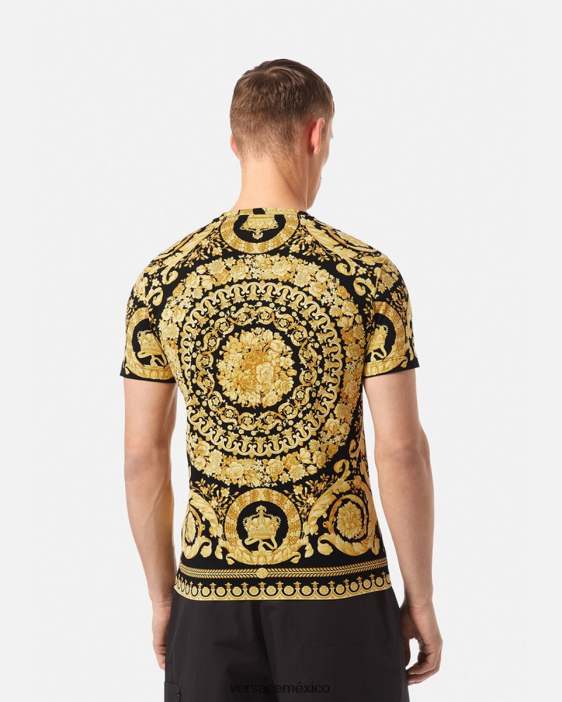Versace camiseta barroca imprimir ropa hombres 84626J1369