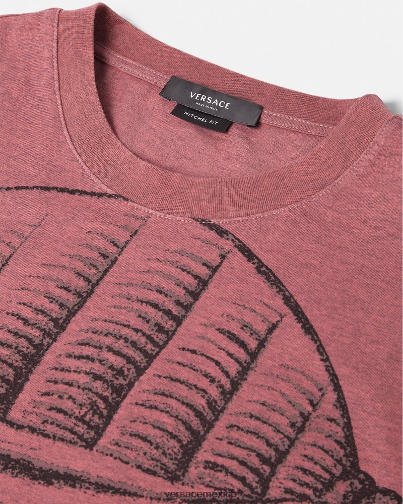 Versace camiseta la maschera rosa ropa hombres 84626J1384