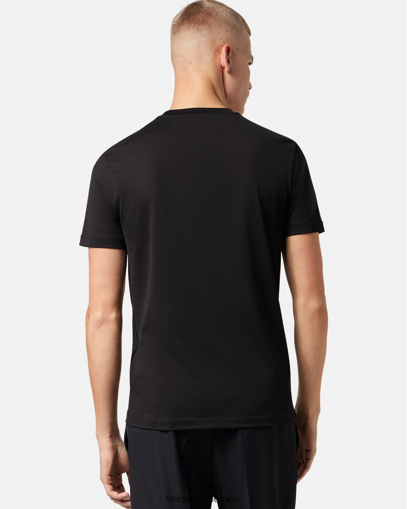 Versace camiseta medusa negro ropa hombres 84626J1370