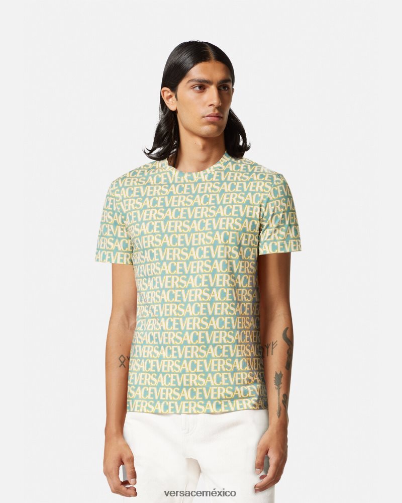 Versace camiseta por toda la prenda imprimir ropa hombres 84626J1354