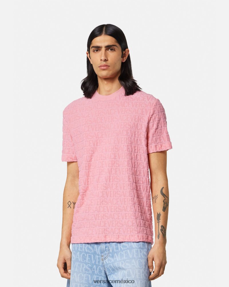 Versace camiseta tipo toalla un color ropa hombres 84626J1353