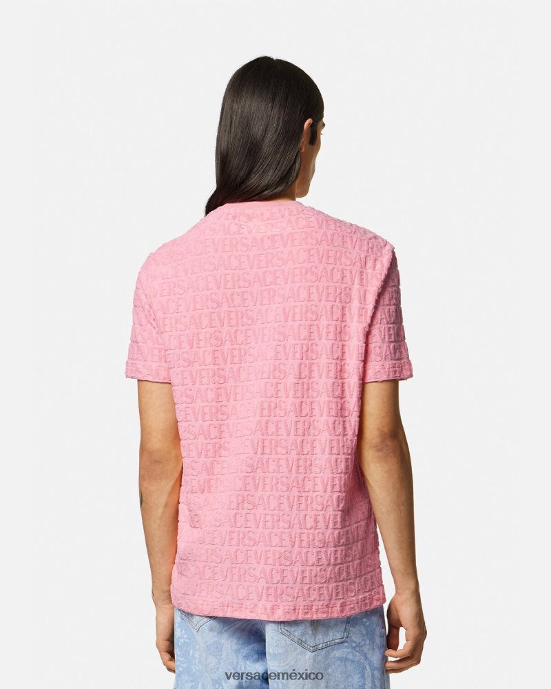 Versace camiseta tipo toalla un color ropa hombres 84626J1353