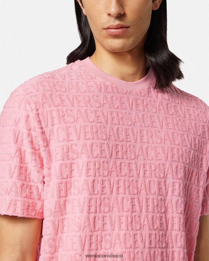 Versace camiseta tipo toalla un color ropa hombres 84626J1353