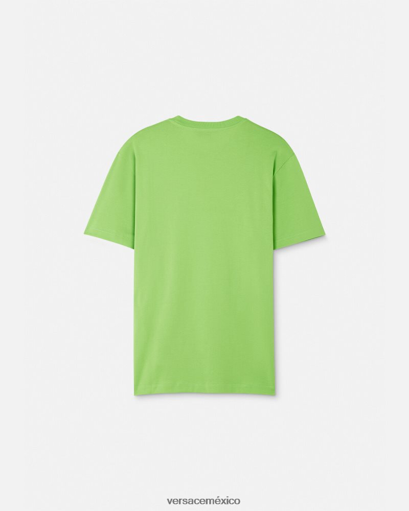 Versace camiseta verde ropa hombres 84626J1387