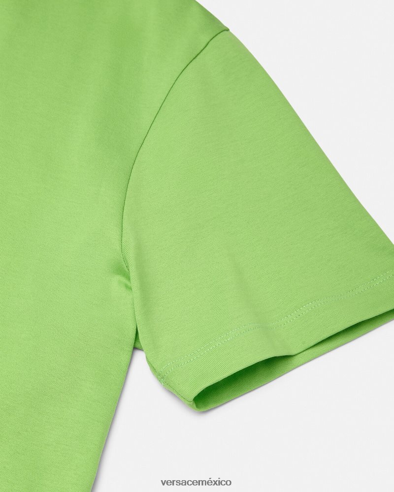 Versace camiseta verde ropa hombres 84626J1387