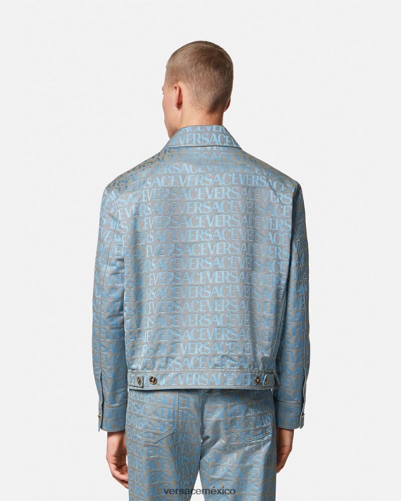 Versace chaqueta integral imprimir ropa hombres 84626J1219