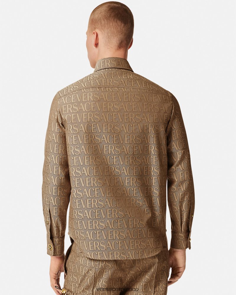 Versace sobrecamisa integral imprimir ropa hombres 84626J1217
