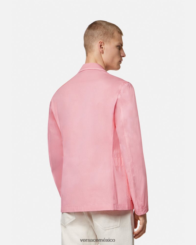 Versace blazer barroco con conchas marinas rosa ropa hombres 84626J1268