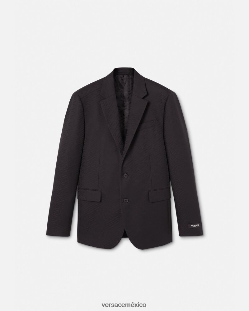 Versace blazer de sastre la greca negro ropa hombres 84626J1264