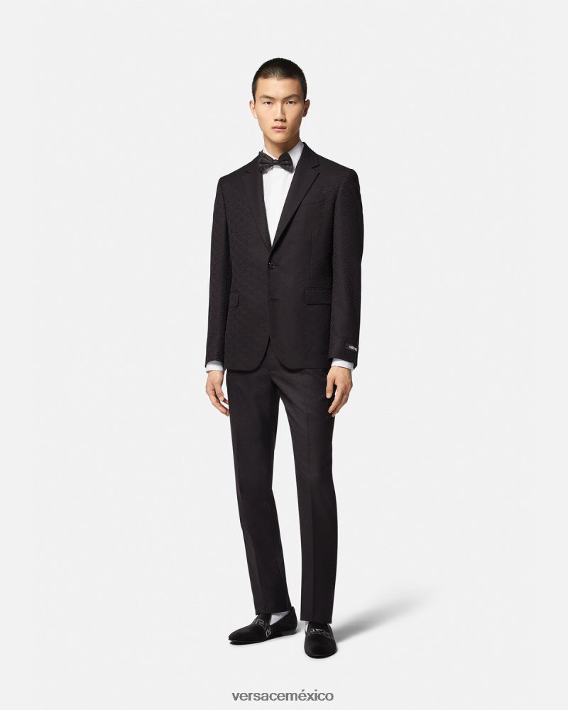 Versace blazer de sastre la greca negro ropa hombres 84626J1264
