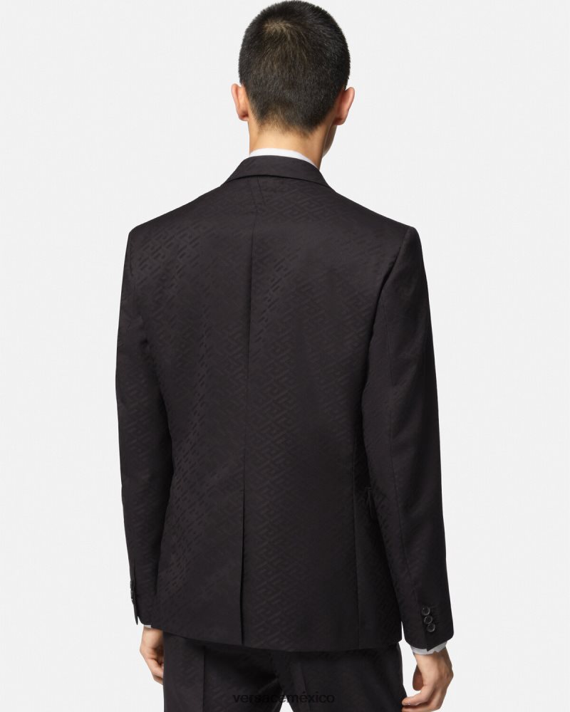 Versace blazer de sastre la greca negro ropa hombres 84626J1264