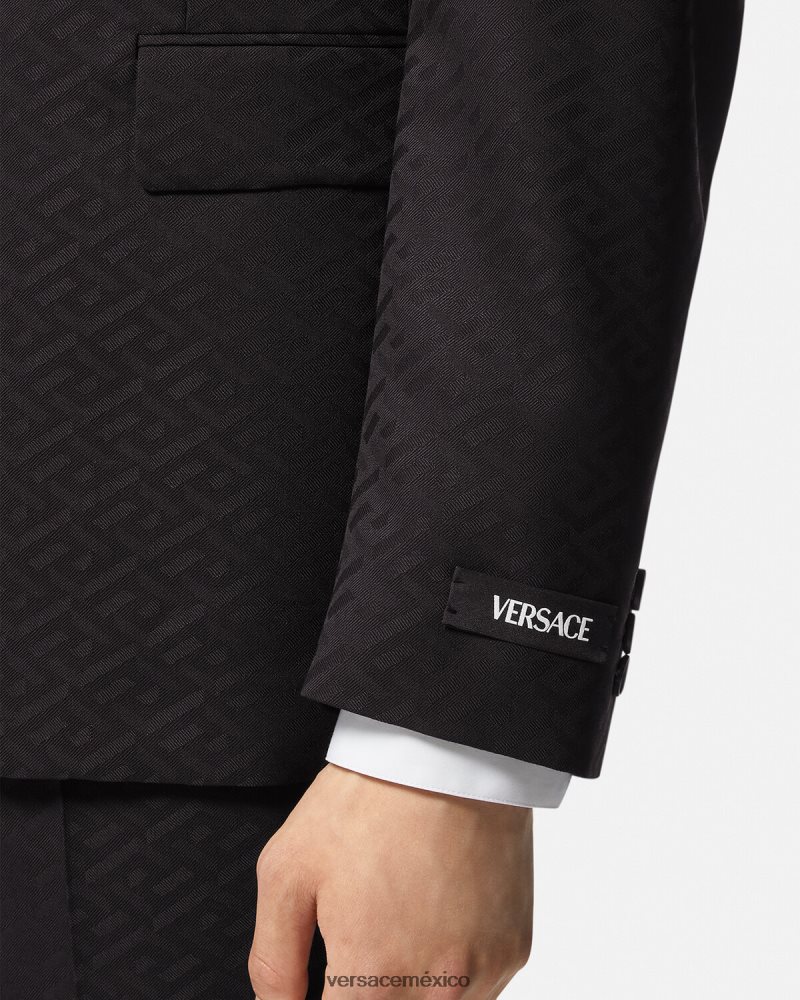 Versace blazer de sastre la greca negro ropa hombres 84626J1264