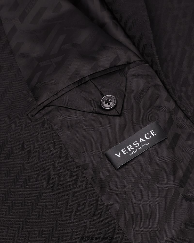 Versace blazer de sastre la greca negro ropa hombres 84626J1264