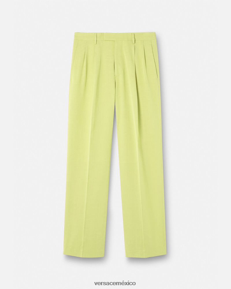 Versace pantalones formales de pierna ancha cal ropa hombres 84626J1273