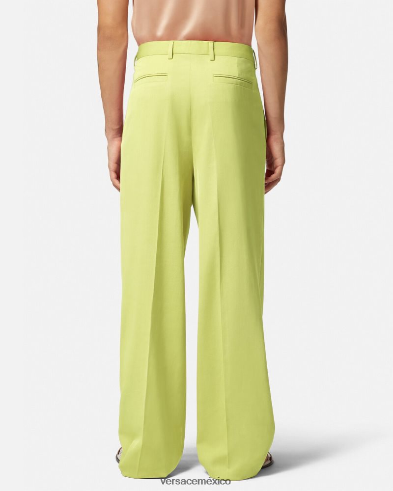 Versace pantalones formales de pierna ancha cal ropa hombres 84626J1273