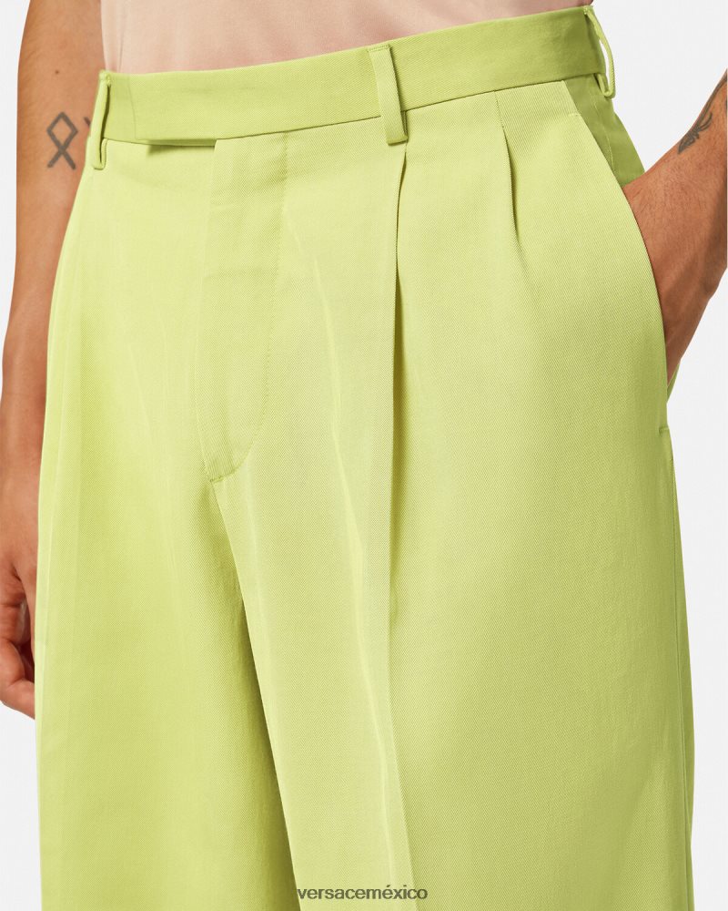 Versace pantalones formales de pierna ancha cal ropa hombres 84626J1273