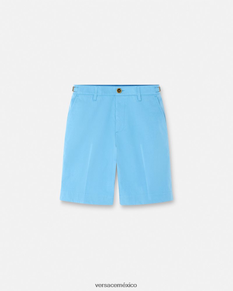 Versace bermudas con medusa biggie azul claro ropa hombres 84626J1445
