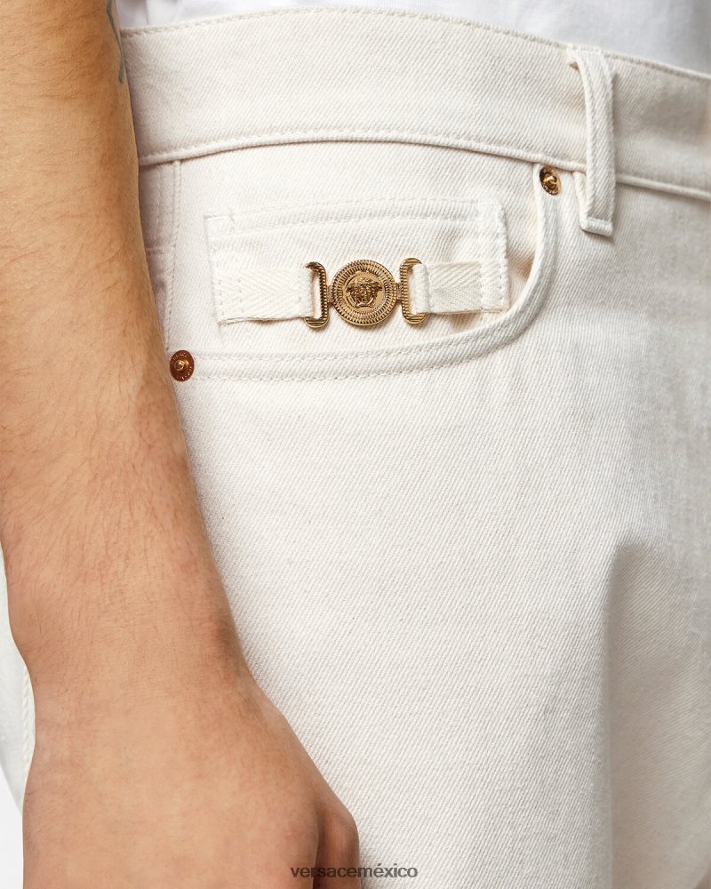 Versace jeans con medusa biggie blanco ropa hombres 84626J1444