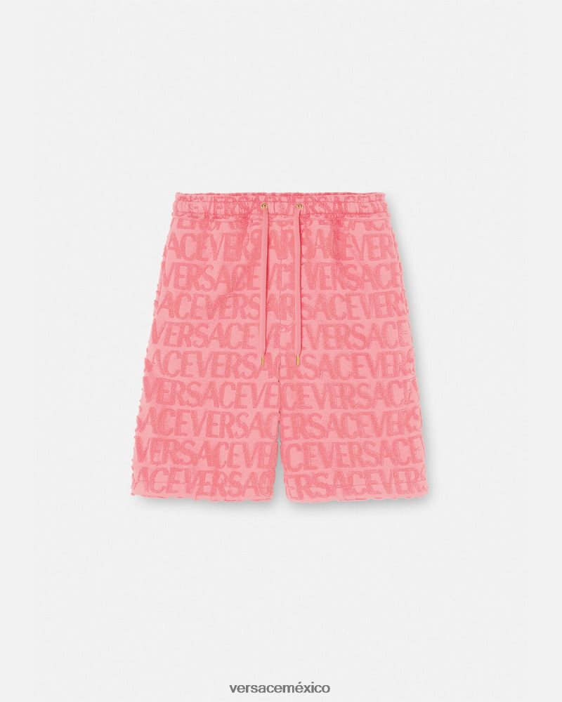 Versace pantalones cortos de toalla rosa ropa hombres 84626J1430