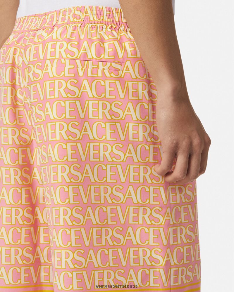 Versace pantalones cortos en mezcla de algodón imprimir ropa hombres 84626J1440