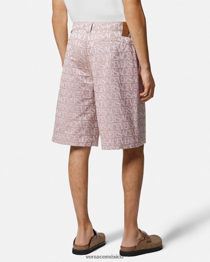 Versace pantalones cortos rosa y estampado ropa hombres 84626J1434
