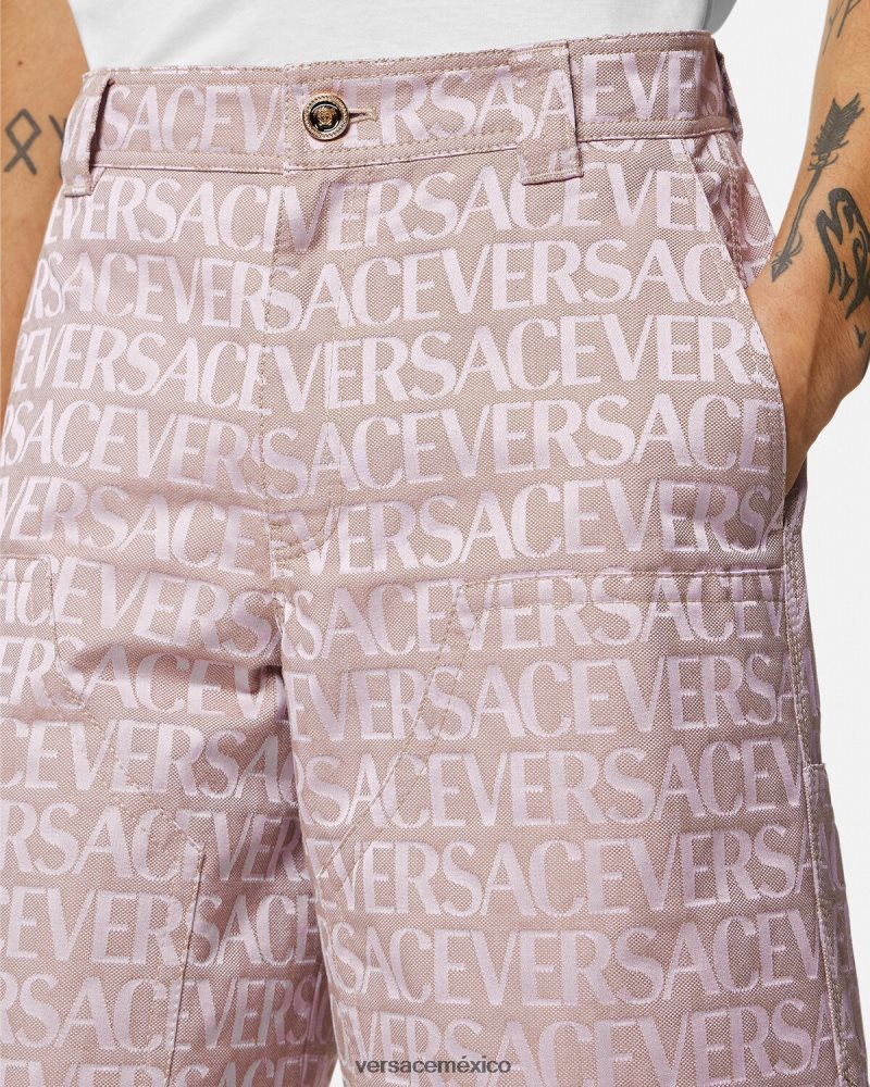 Versace pantalones cortos rosa y estampado ropa hombres 84626J1434