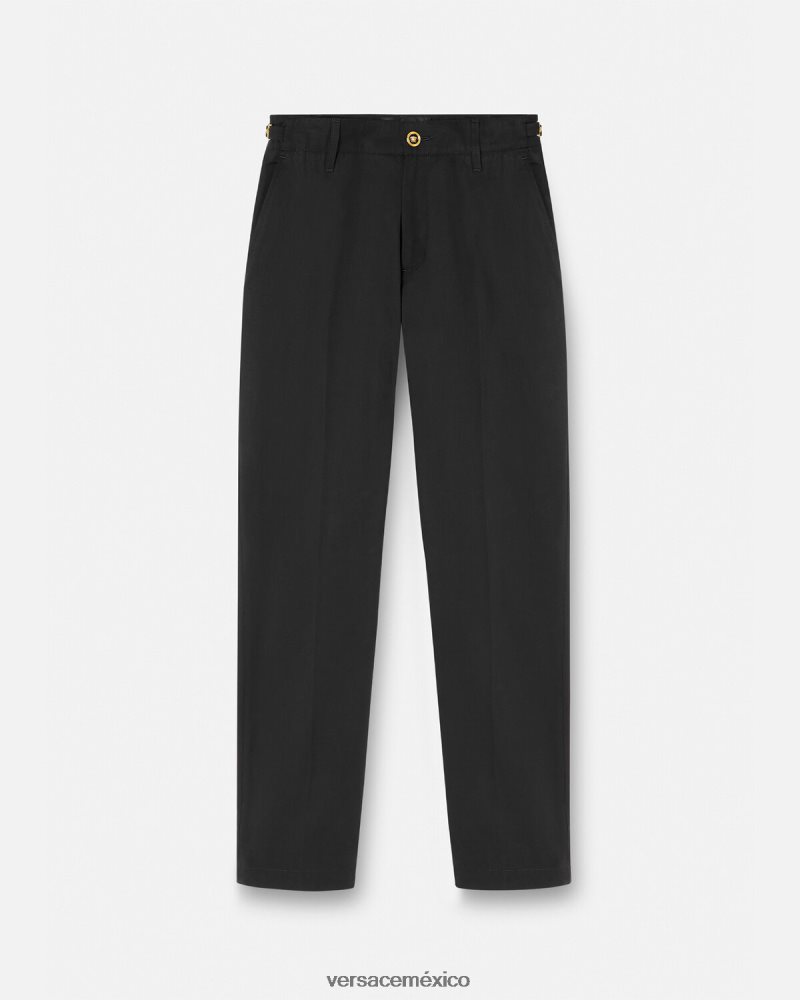 Versace pantalones grandes de medusa negro ropa hombres 84626J1443