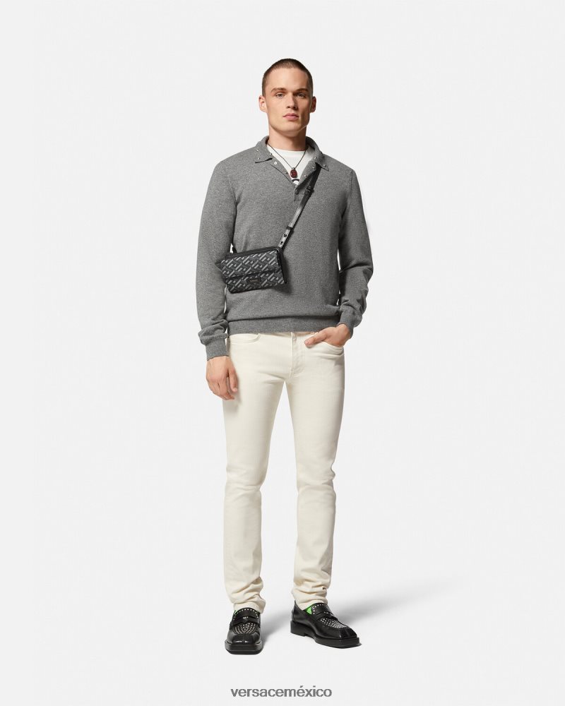 Versace vaqueros slim con medusa blanco ropa hombres 84626J1451