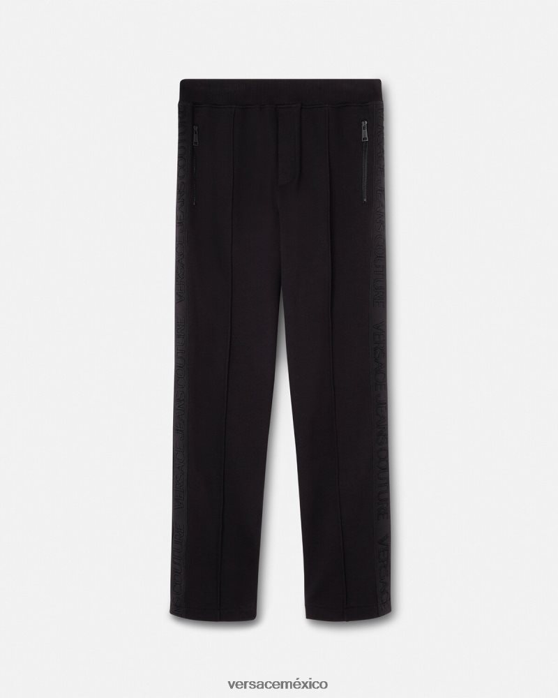 Versace pantalones deportivos con logo negro ropa hombres 84626J2433