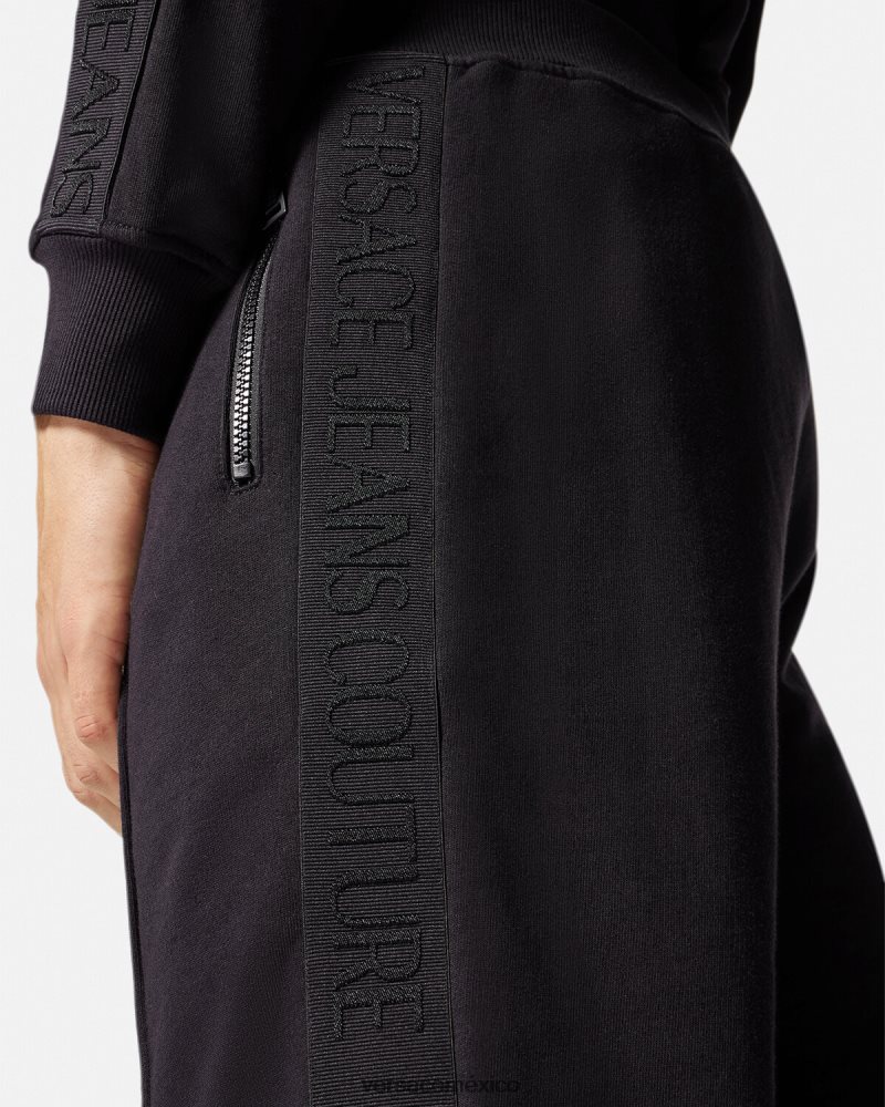 Versace pantalones deportivos con logo negro ropa hombres 84626J2433