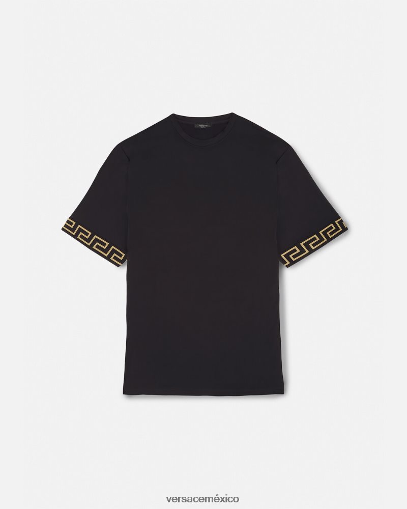 Versace top deportivo con greca negro ropa hombres 84626J1454