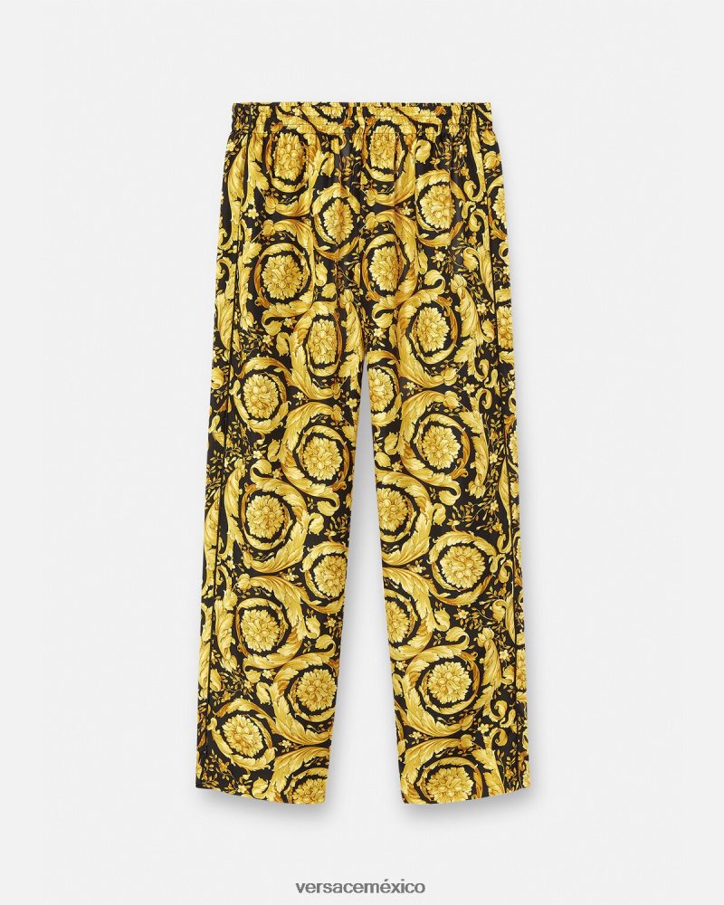 Versace pantalones de pijama de seda con estampado barroco imprimir ropa interior y ropa de playa hombres 84626J1736