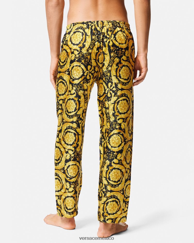 Versace pantalones de pijama de seda con estampado barroco imprimir ropa interior y ropa de playa hombres 84626J1736