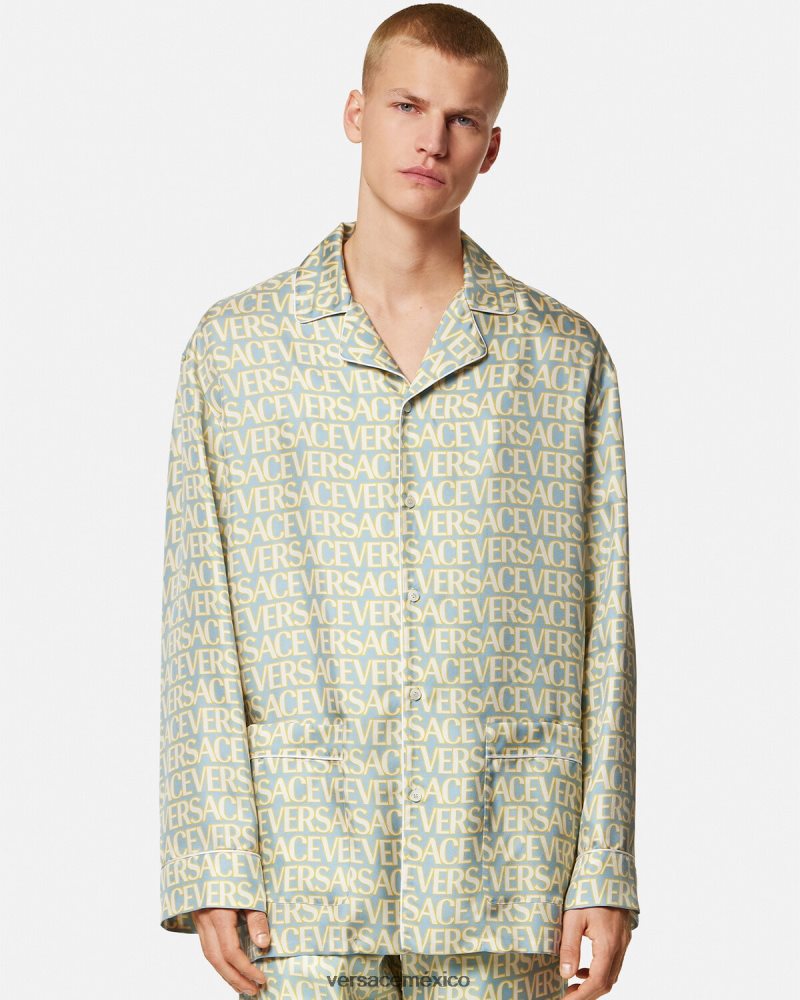 Versace top de pijama integral imprimir ropa interior y ropa de playa hombres 84626J1729