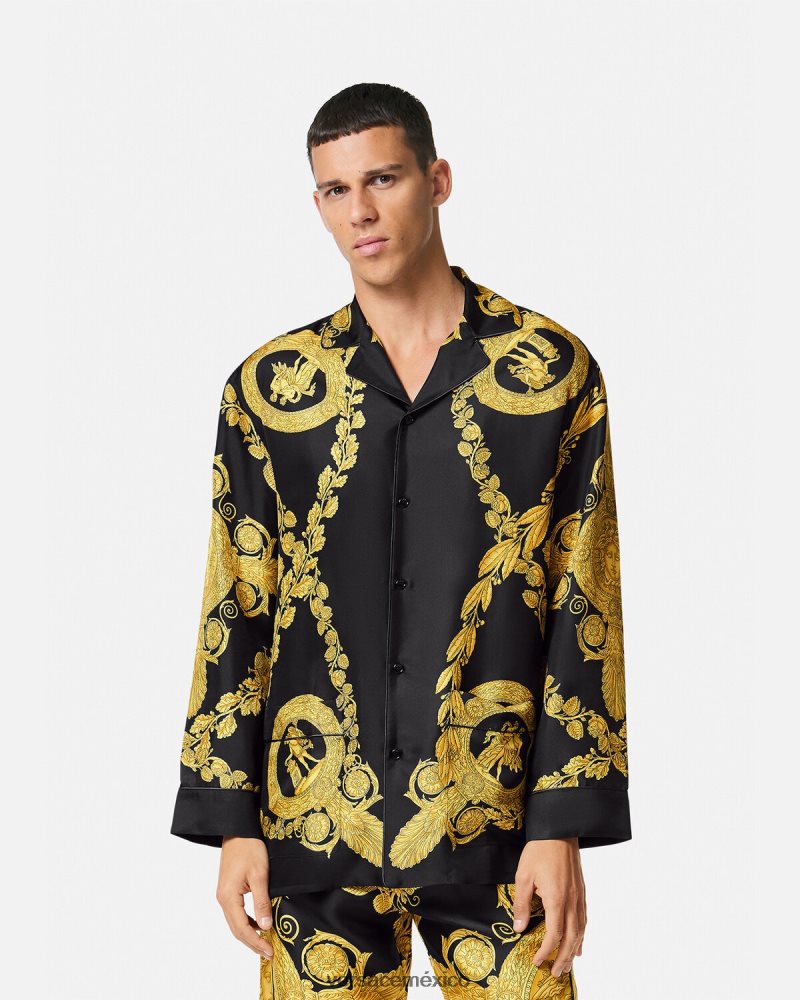 Versace top de pijama maschera barroco imprimir ropa interior y ropa de playa hombres 84626J1741
