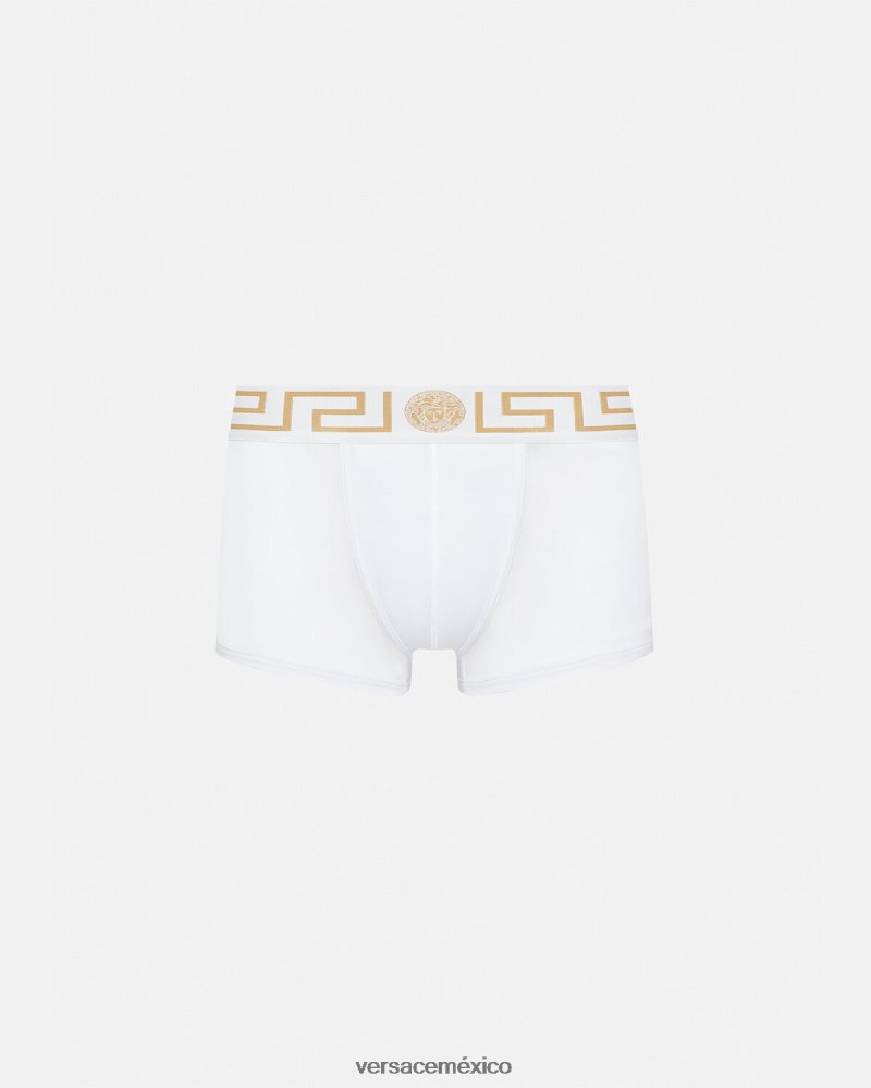 Versace calzoncillos con borde de greca Oro blanco ropa interior y ropa de playa hombres 84626J1758
