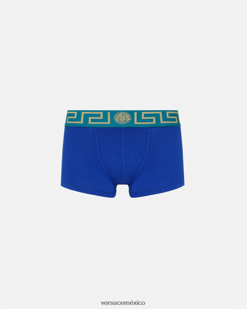Versace calzoncillos con borde de greca azul ropa interior y ropa de playa hombres 84626J1745