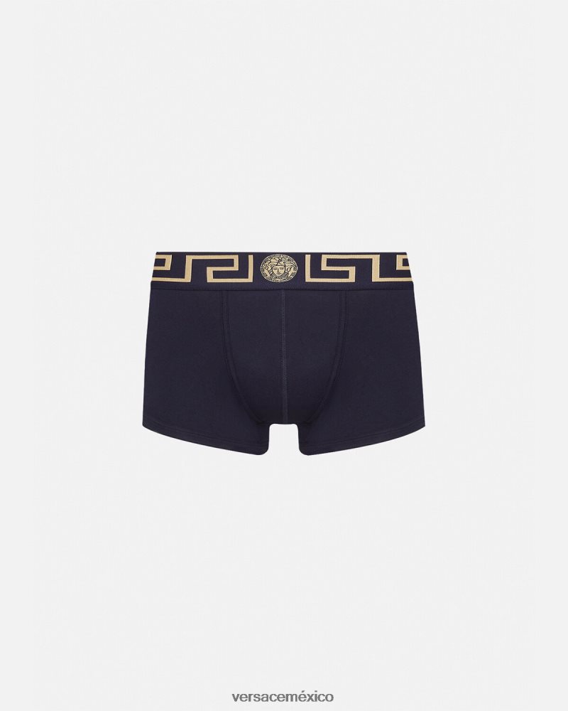 Versace calzoncillos con borde de greca azul ropa interior y ropa de playa hombres 84626J1756