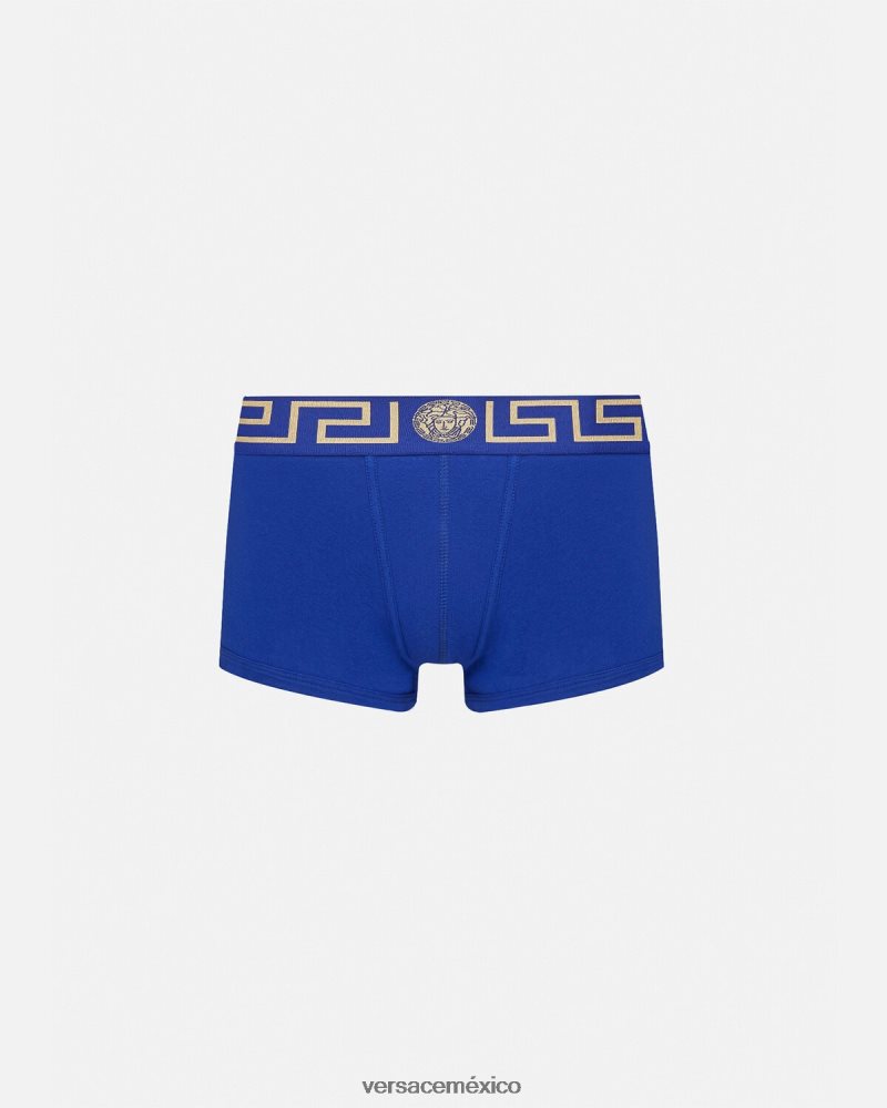 Versace calzoncillos con borde de greca azul ropa interior y ropa de playa hombres 84626J1757