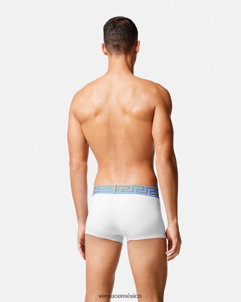 Versace calzoncillos con borde de greca blanco ropa interior y ropa de playa hombres 84626J1744