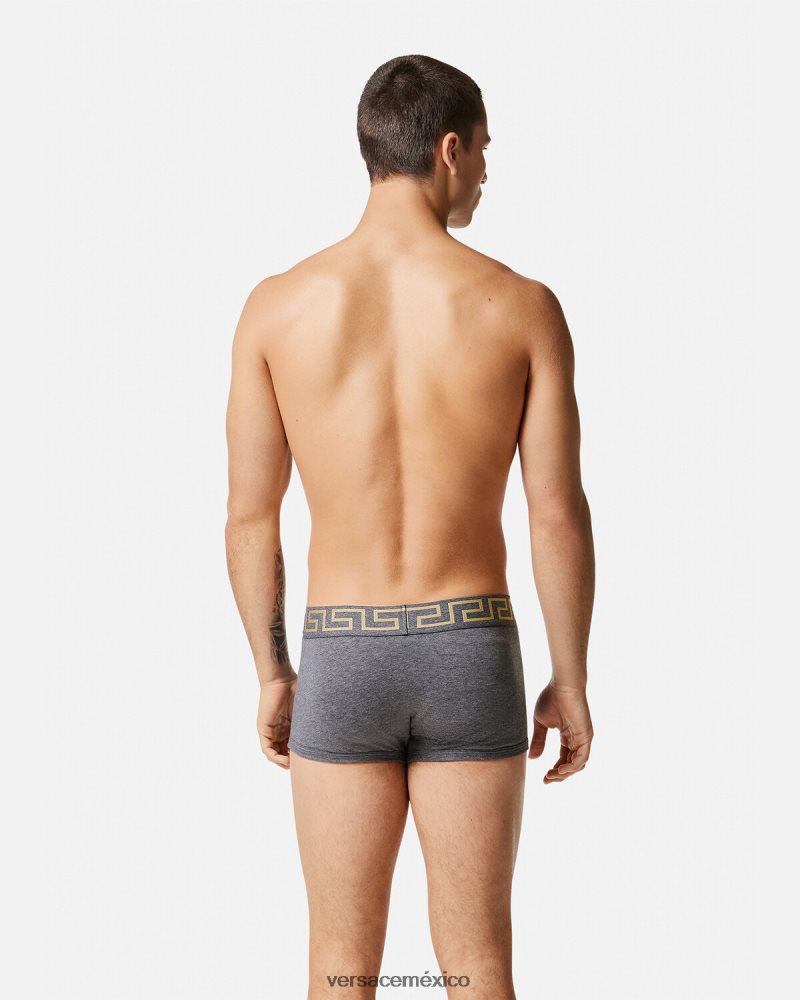 Versace calzoncillos con borde de greca gris ropa interior y ropa de playa hombres 84626J1759