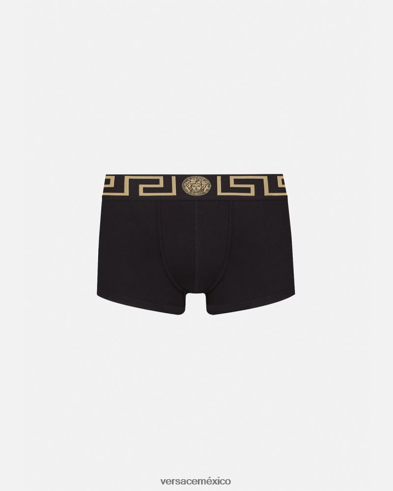 Versace calzoncillos con borde de greca negro ropa interior y ropa de playa hombres 84626J1755