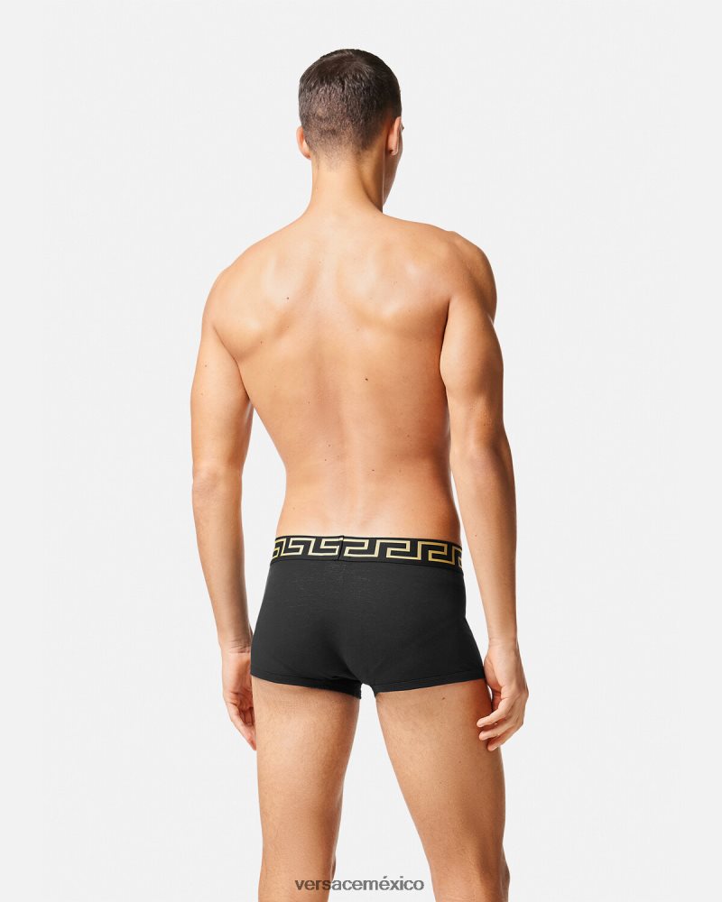 Versace calzoncillos con borde de greca negro ropa interior y ropa de playa hombres 84626J1755